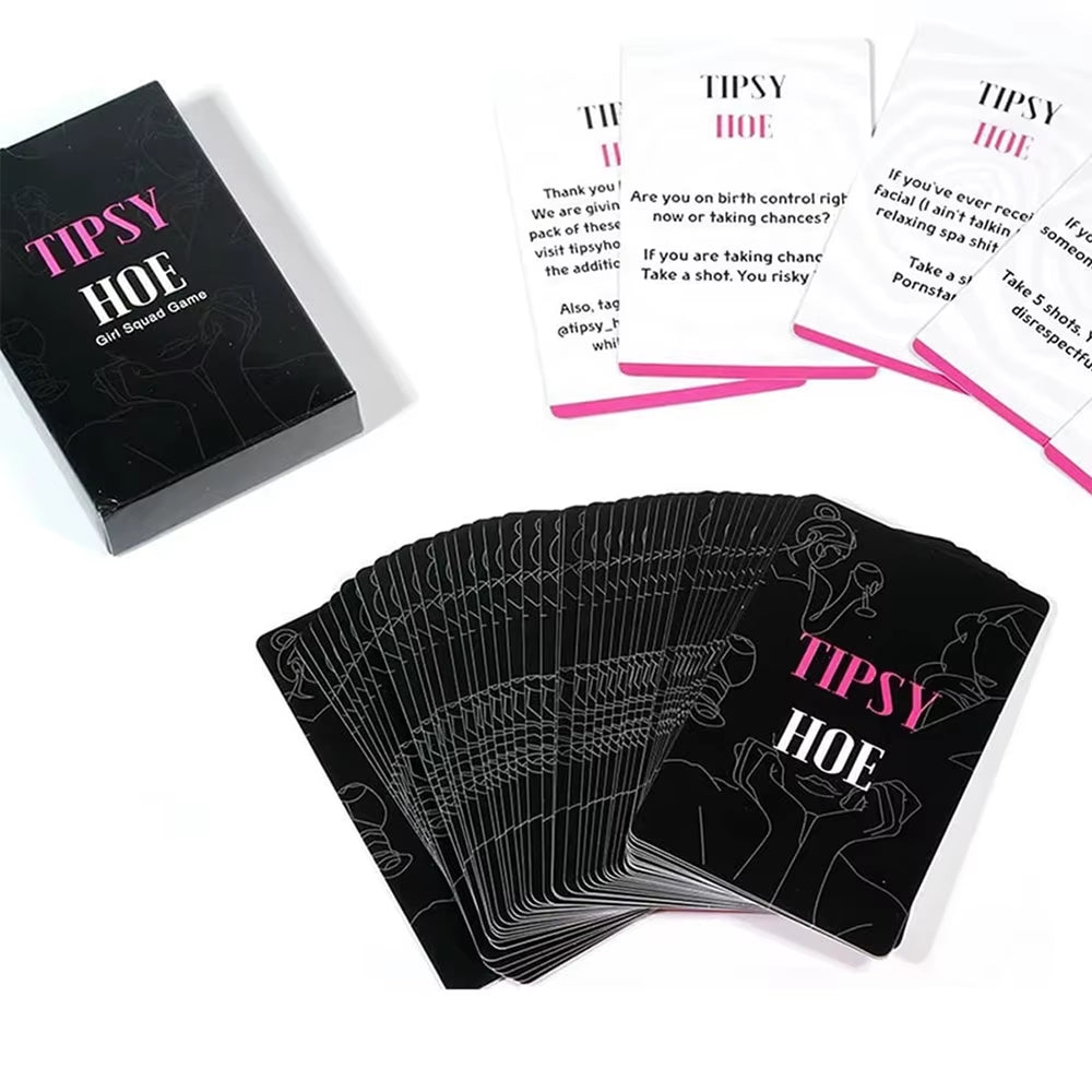 Tipsyhoe Night Game Girl Bachelorette Night Game Party Bridal Shower Game Drinking Card Games