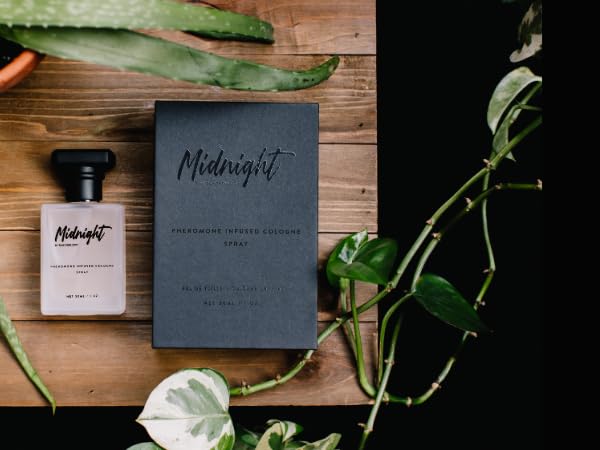 Pheromone Infused Cologne for Men - Midnight 1 oz Men Spray by RawChemistry | Premium Mens Cologne, Long Lasting Perfume for Men, Perfume Para Hombre, Essential Fragrances, Daily Use, 1 Oz