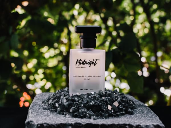 Pheromone Infused Cologne for Men - Midnight 1 oz Men Spray by RawChemistry | Premium Mens Cologne, Long Lasting Perfume for Men, Perfume Para Hombre, Essential Fragrances, Daily Use, 1 Oz