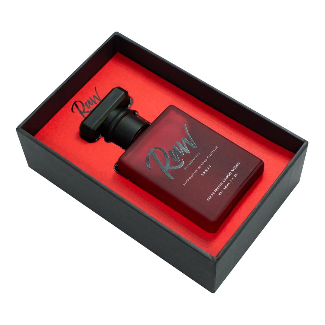 Pheromone Infused Cologne for Men - Raw 1 oz Mens Spray by RawChemistry | Premium Mens Cologne, Long Lasting Perfume for Men, Signature Fragrances, Concentrated Perfume Oil, Daily Use, 1 Oz