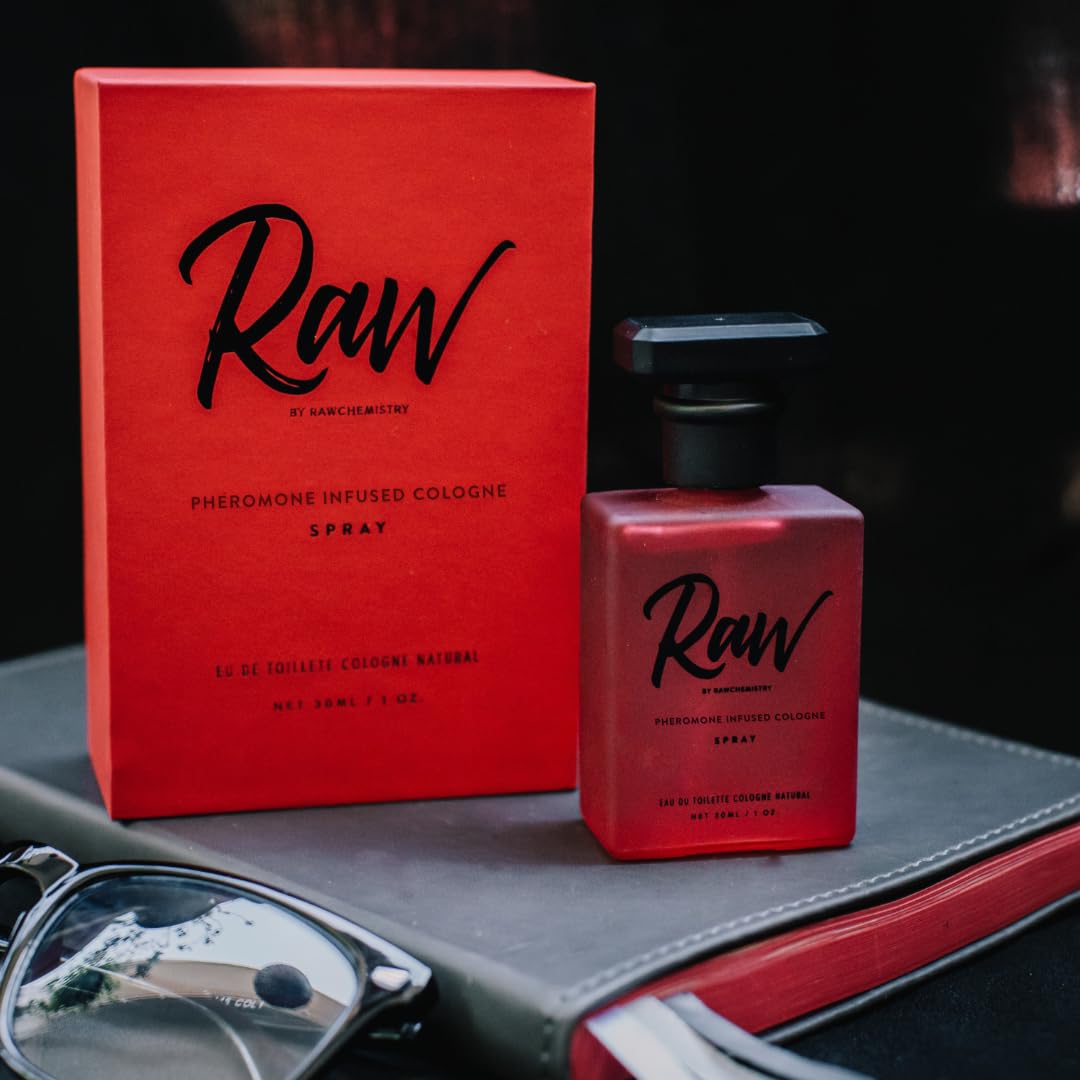 Pheromone Infused Cologne for Men - Raw 1 oz Mens Spray by RawChemistry | Premium Mens Cologne, Long Lasting Perfume for Men, Signature Fragrances, Concentrated Perfume Oil, Daily Use, 1 Oz