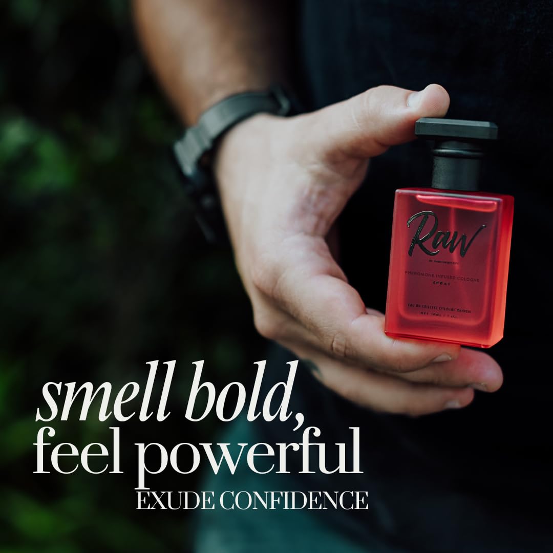 Pheromone Infused Cologne for Men - Raw 1 oz Mens Spray by RawChemistry | Premium Mens Cologne, Long Lasting Perfume for Men, Signature Fragrances, Concentrated Perfume Oil, Daily Use, 1 Oz