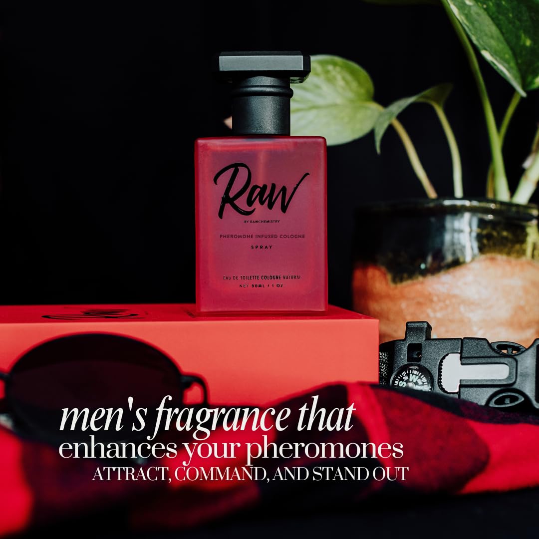 Pheromone Infused Cologne for Men - Raw 1 oz Mens Spray by RawChemistry | Premium Mens Cologne, Long Lasting Perfume for Men, Signature Fragrances, Concentrated Perfume Oil, Daily Use, 1 Oz