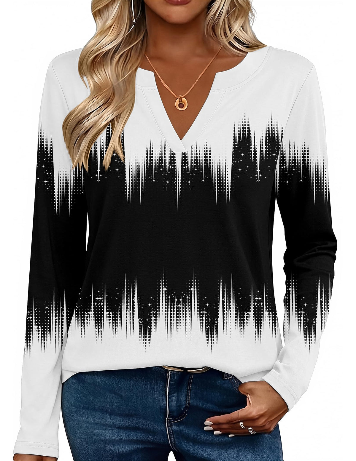 Zeagoo Womens Tops Long Sleeve V Neck Tee Shirts Cute Dressy Casual Clothing Business Work Blouse | Business Work Blouse,Basic Clothing,Elegant Fall Fashion 2026