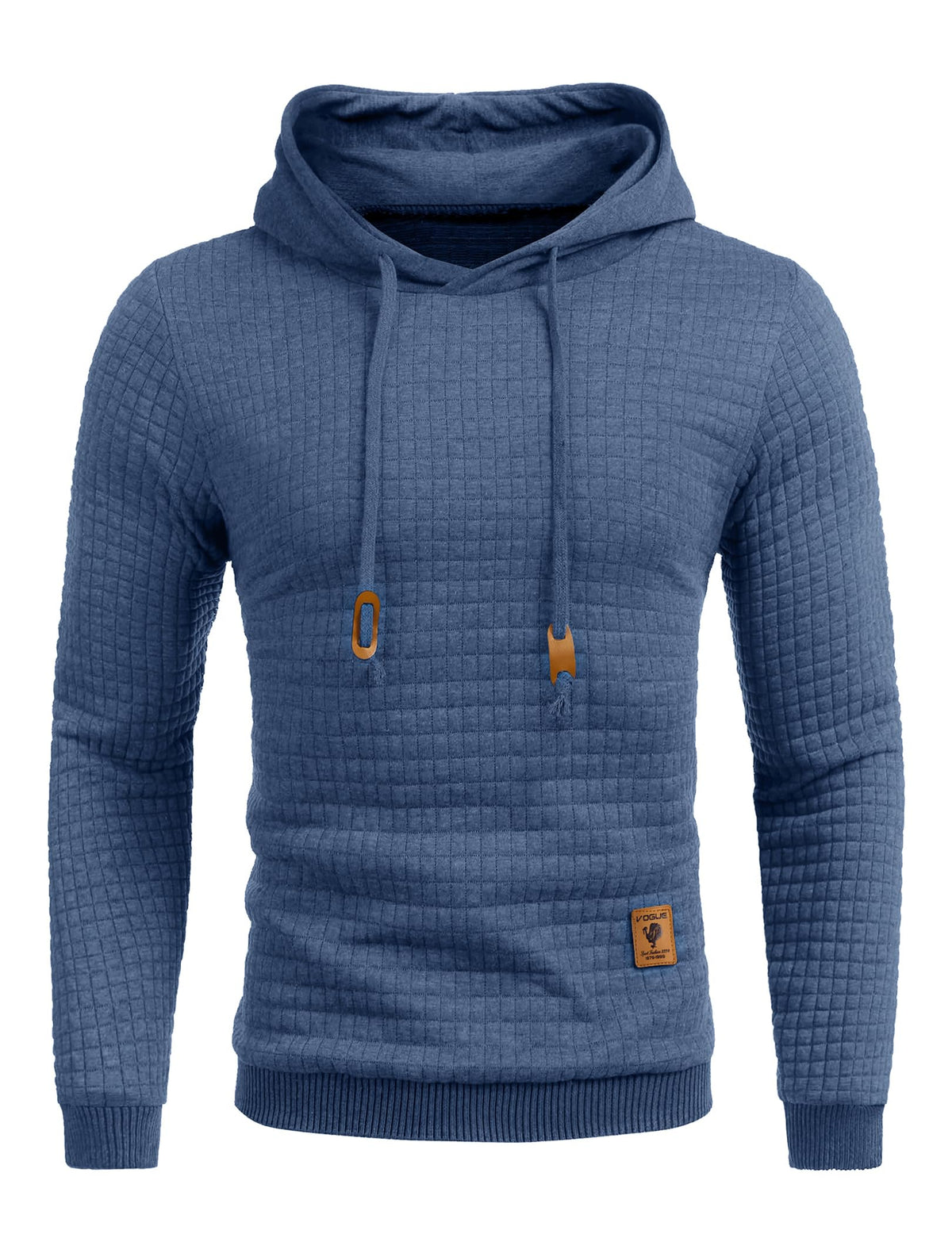 COOFANDY Mens Hooded Sweatshirt Casual Long Sleeve Drawstring Waffle Knit Pullover Hoodies