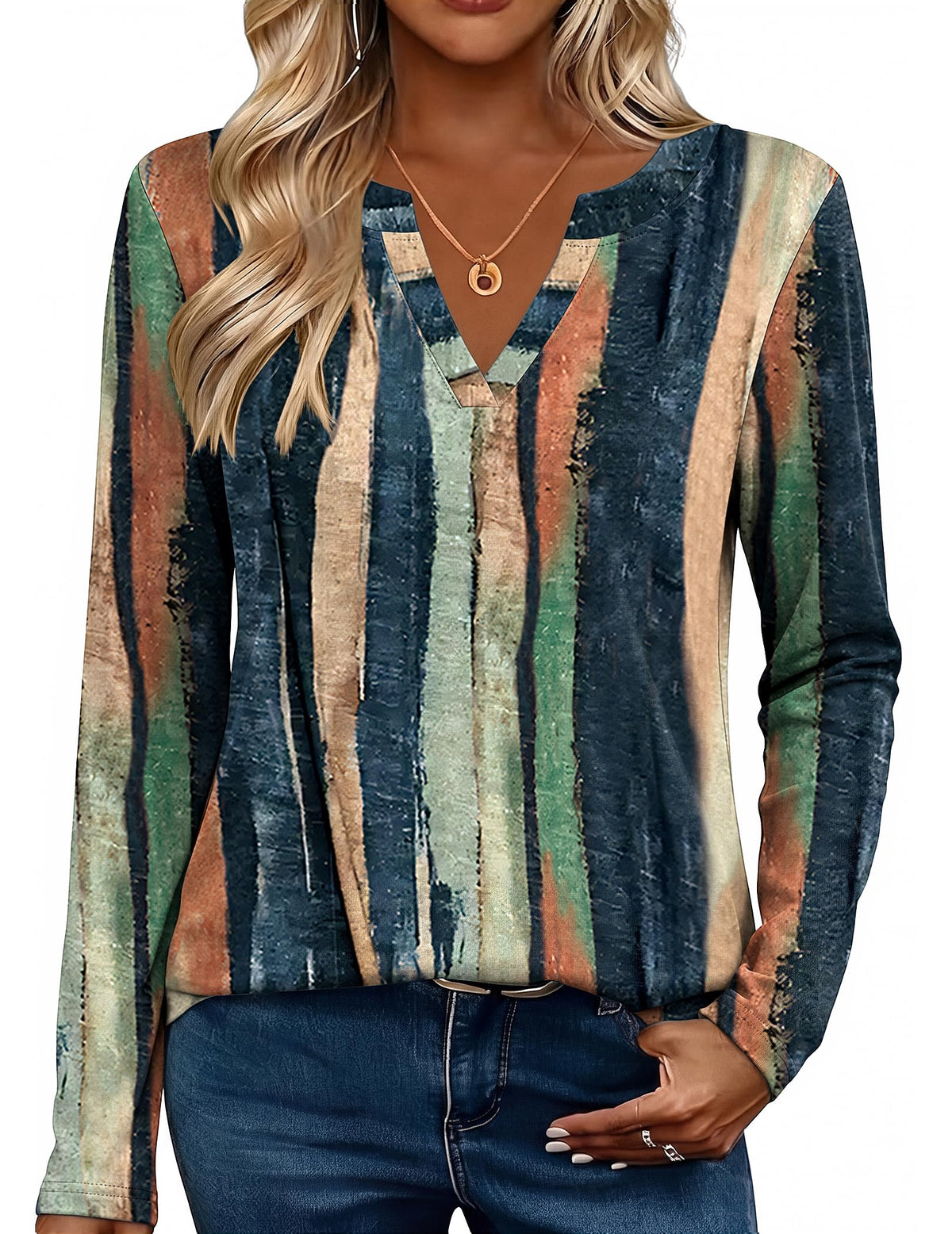 Zeagoo Womens Tops Long Sleeve V Neck Tee Shirts Cute Dressy Casual Clothing Business Work Blouse | Business Work Blouse,Basic Clothing,Elegant Fall Fashion 2026