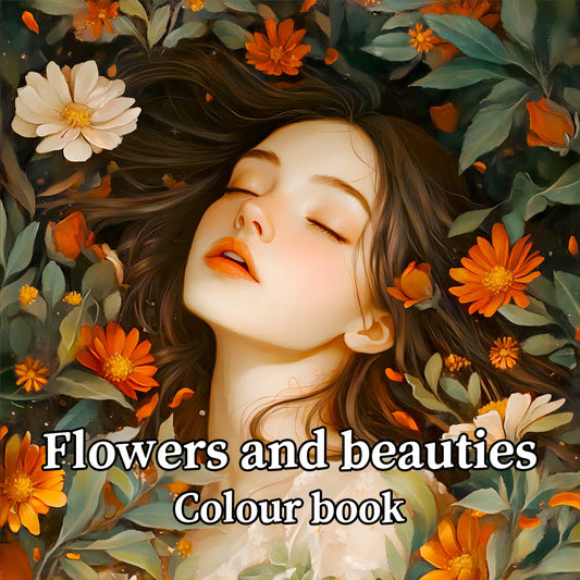 Adult Picture Book: Beautiful Women in Bloom for Makeup Practice with Detailed Portraits and Coloring Pencil Techniques