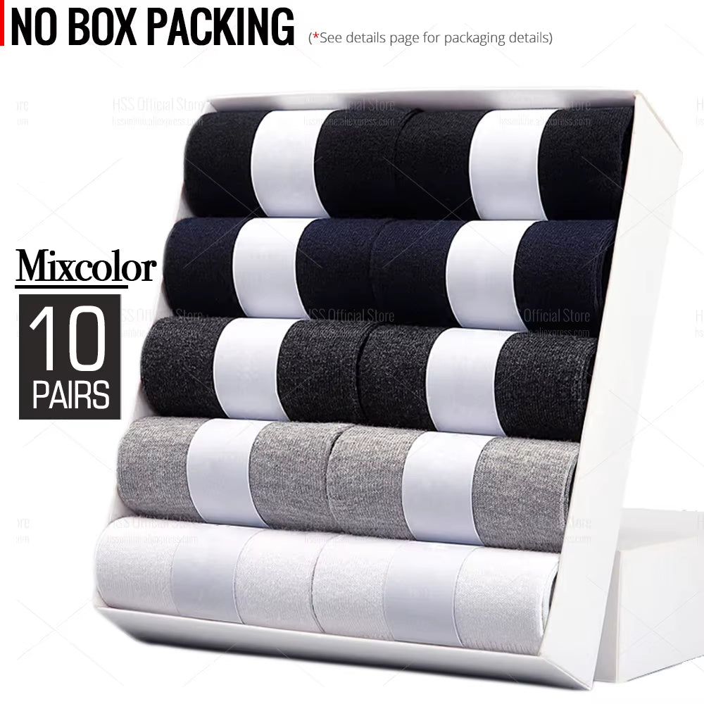 5/10 Pairs Men'S Cotton Blend Socks Black Business Men Socks Soft Breathable Summer Winter for Male Socks plus Size (6.5-14)